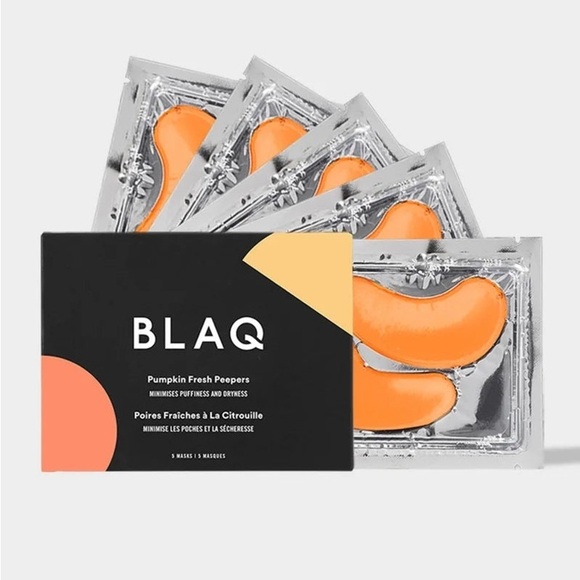 NIB BLAQ Treatment Pumpkin Fresh Peepers Stimulating Hyaluronic Acid Eye Mask - Picture 1 of 11